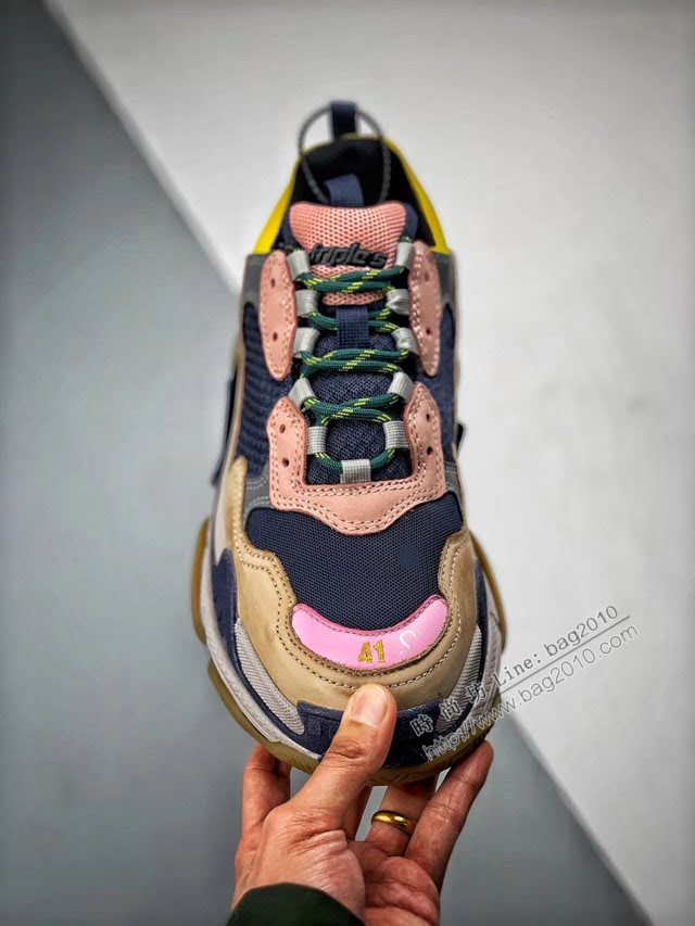 Balenciaga經典款男女鞋 巴黎世家頂級版本Triple S大底LOGO老爹鞋 Balenciaga情侶款老爹鞋  hdbl1220